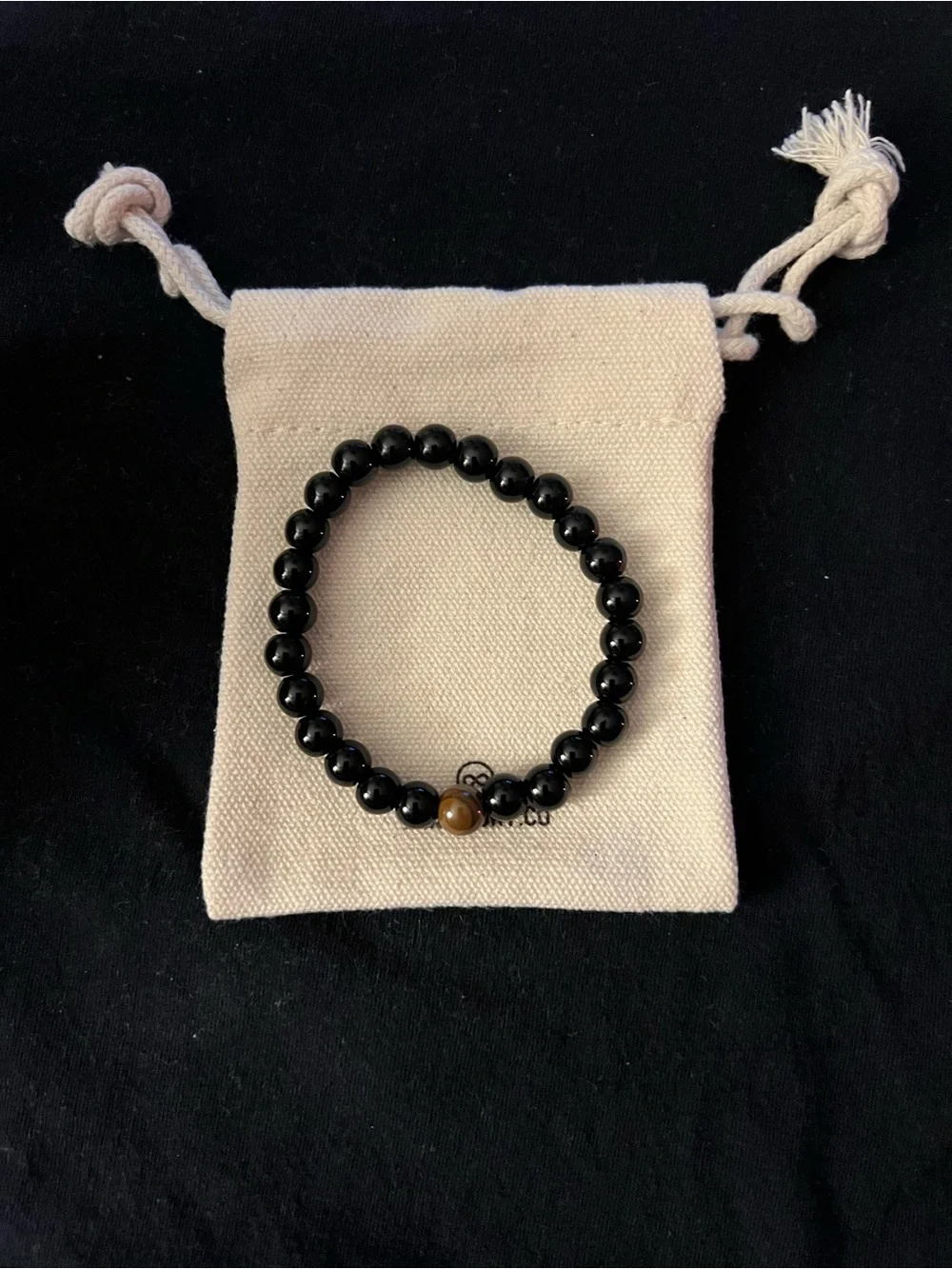 Black Beaded Bracelet with Brown Accent - Women Jewelry Bracelets